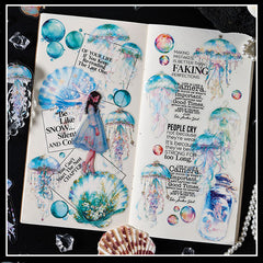 Ocean Stickers – Transparent PET Marine Life Designs