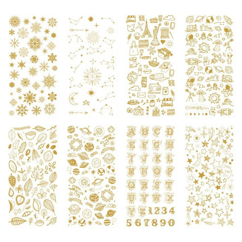 Waterproof Golden Stamp Stickers,Stickers