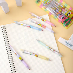 💛 Spongebob Pastel Click Pen Set – 6-Pack Cute Cartoon Gel Pens