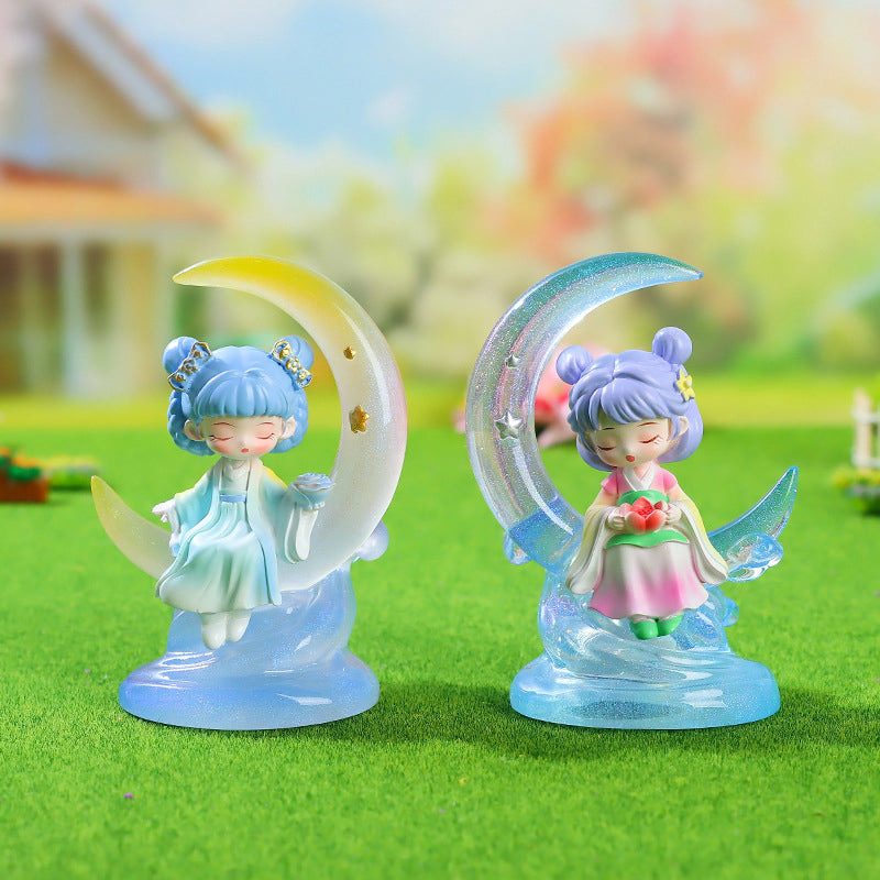Kawaii Ancient Style Praying Girl Blind Box Lamp,Kawaii Lamps