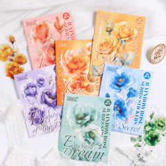 🌈 Iridescent Rose Transparent Waterproof Kawaii PET Sticker Pack of 15