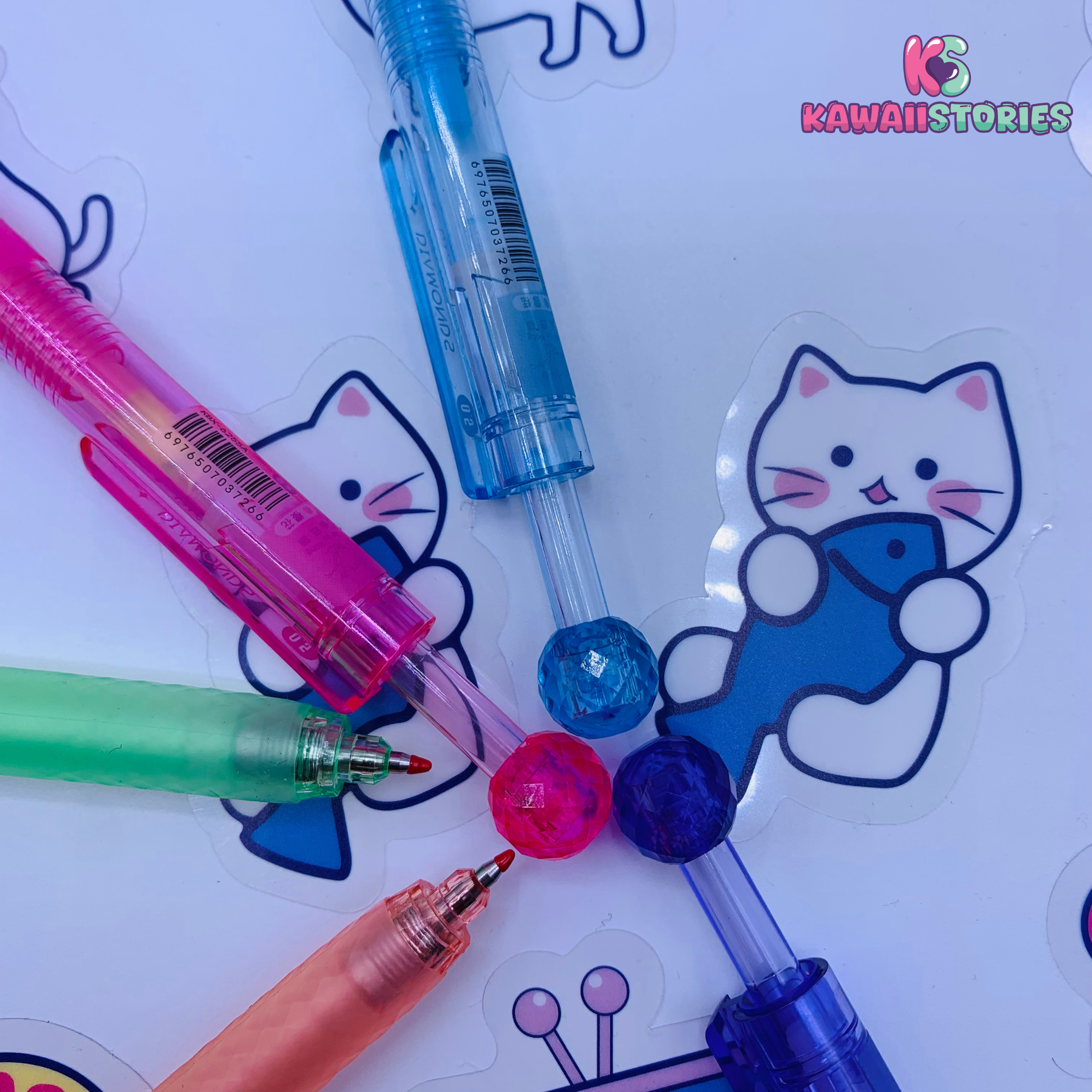 Kawaii Diamond Color Series Gel Pen Set of 6 - Sweet Series