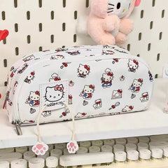 🎀 Hello Kitty Large-Capacity Multi-Layer Pencil Case – Cute Instagram-Style Stationery Bag for Girls