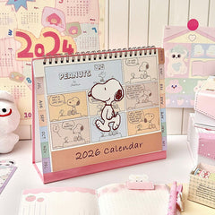🌸 2026 Peanuts Desk Calendar — Aesthetic Cute Desktop Planner