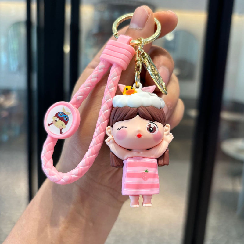 Kawaii Summertime Doll Keychain – Cute Beach Girl Charm