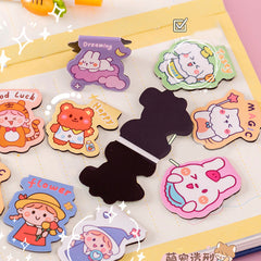 Kawaii Cartoon Magnetic Bookmark, Bookmarks