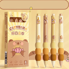 Kawaii Soft-Grip Animal Ballpoint Pen Set – 4 Pack