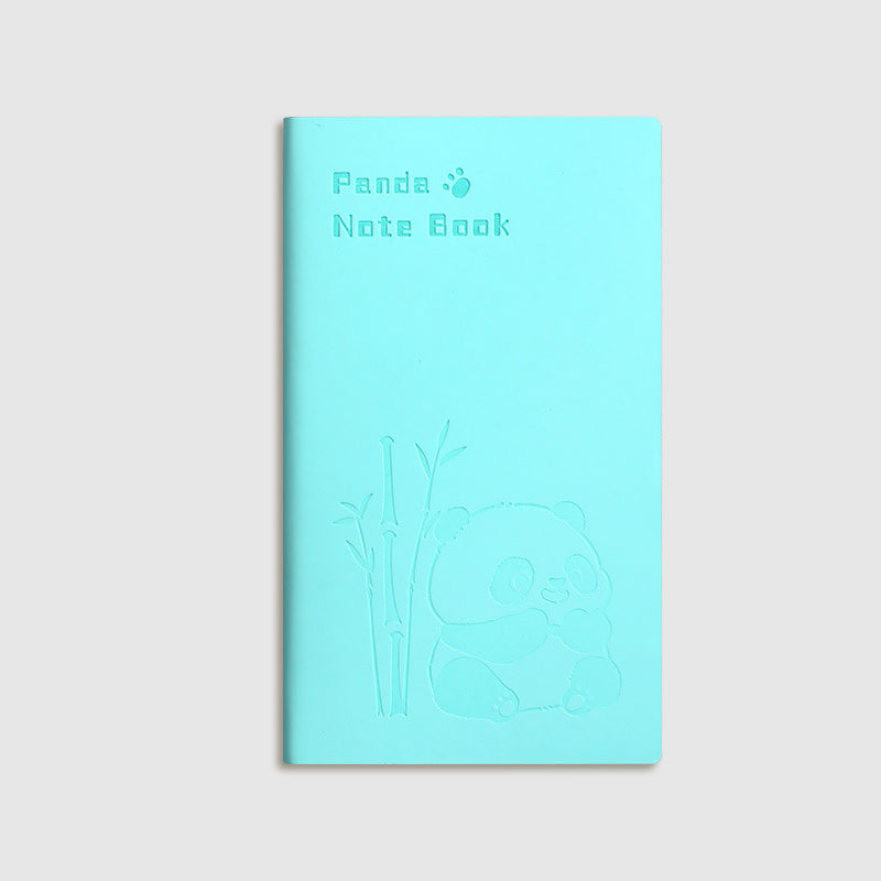 Cyan Panda Kawaii cartoon A6 Student Portable Pocket Notebook, Kawai Notebooks