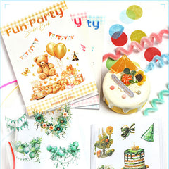 Happy Party Double-Material DIY PET Stickers Set of 20 Sheets