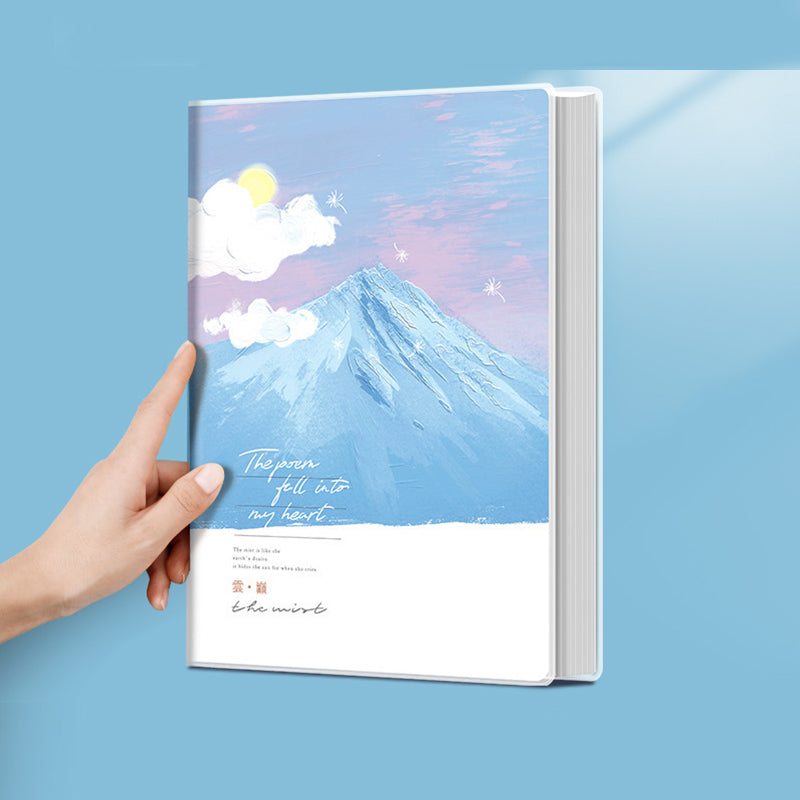 Blue Kawaii Antifreez Rubber Cover B5 Notebook, Kawai Notebooks