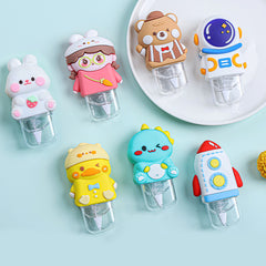 Cartoon Silicone Head Correction Tape – Cute Character Smooth 5mm Correction Tape for Students