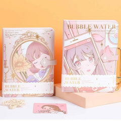 Kawaii Cute Girl Illustrated B6 Notebook, Kawai Notebooks