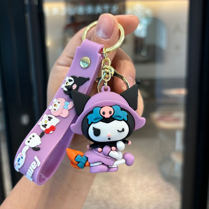 🔮 Magic Spell Sanrio Keychain – Cute Cartoon Character Pendant Collection