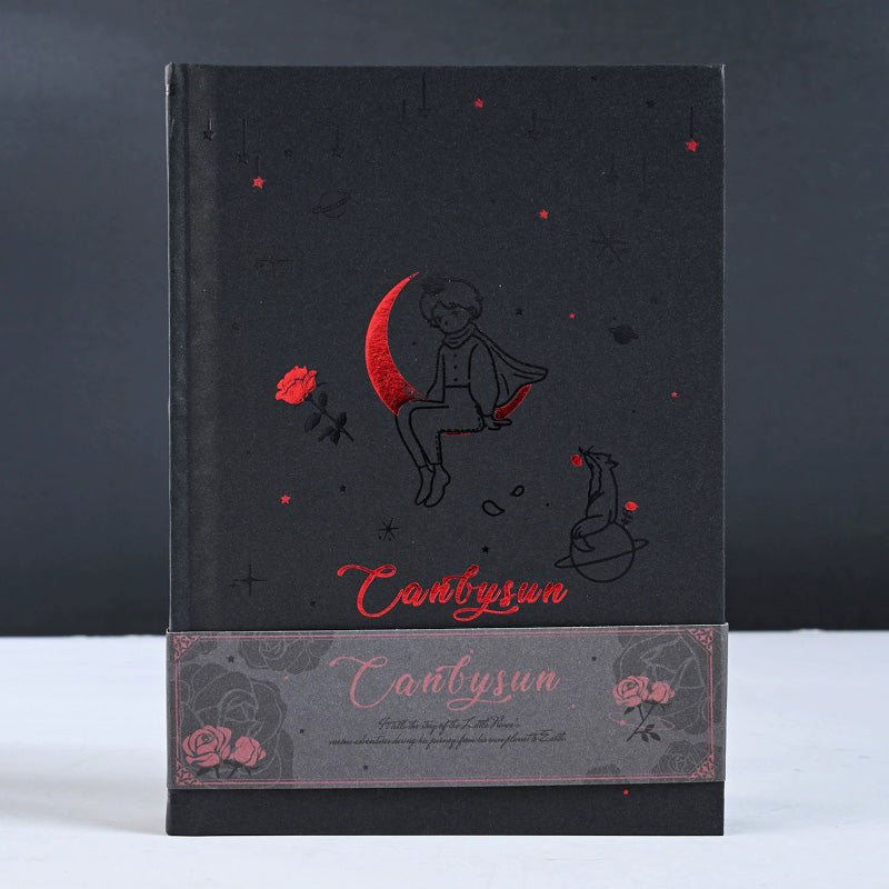 Aeesthetic Black Paper Sketch & Doodle Journal - Kawaii Stories