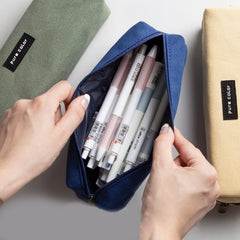 Canvas Square Shape Student Pencil Case, Geometry Box