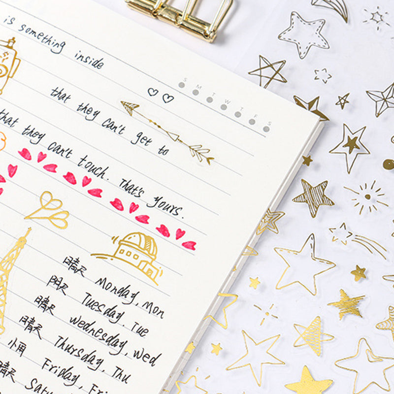 Waterproof Golden Stamp Stickers,Stickers