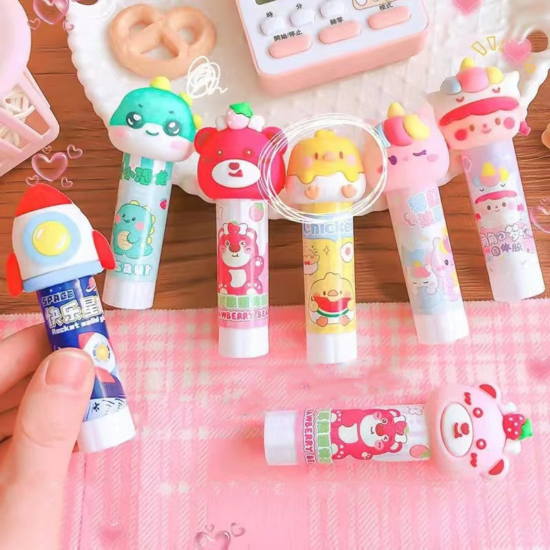 kawaii Animal Shape Head Solid Glue Stick