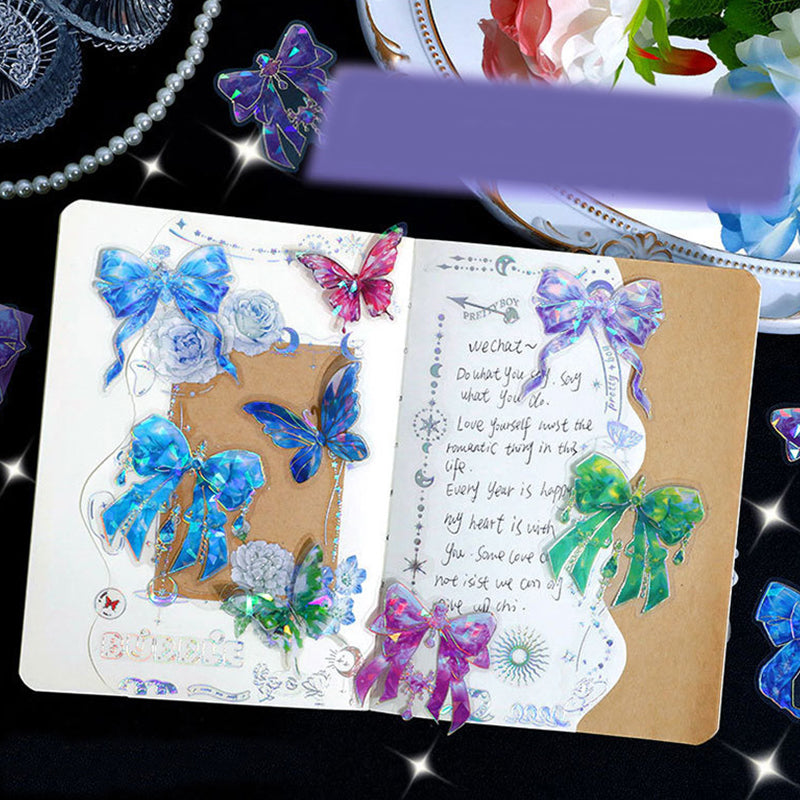 3D Colorful Hot Stamping Butterfly Ribbon Stickers,Stickers
