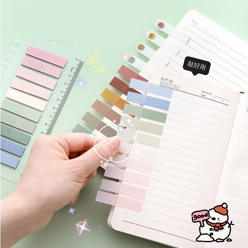 Gradient Color Sticky Strip Sticker Bookmark, Bookmarks