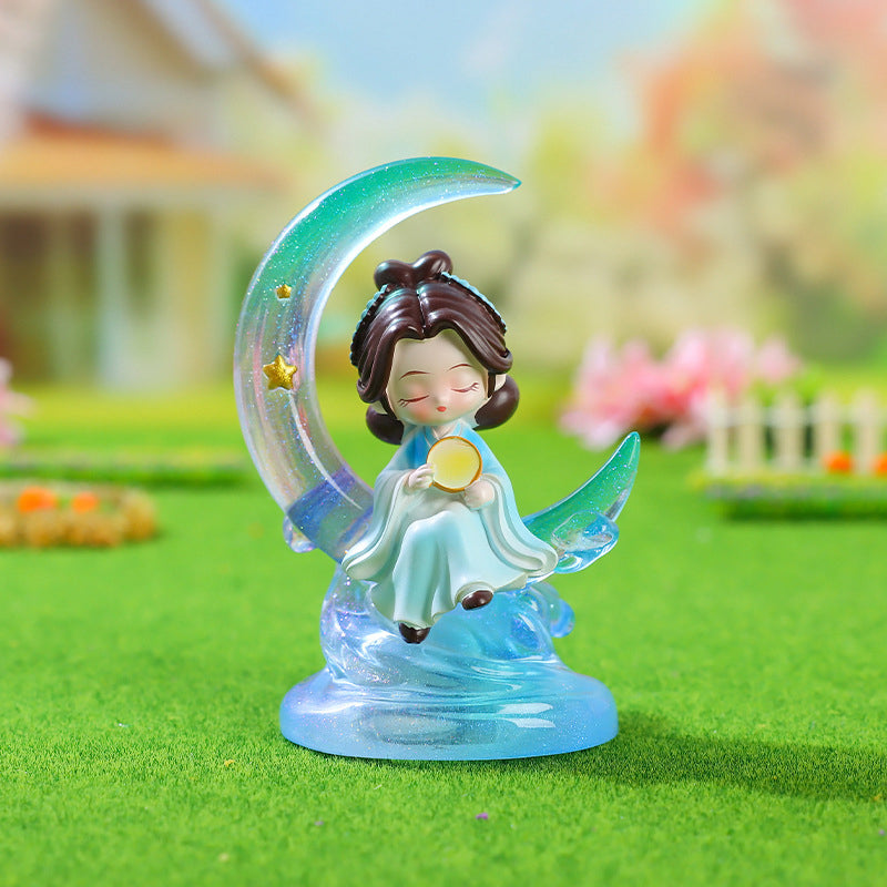 Kawaii Ancient Style Praying Girl Blind Box Lamp,Kawaii Lamps