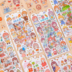 Vitality Girl Transparent PET Stickers Set 🌈