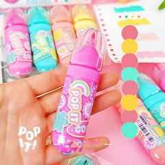 🌺 Hawaiian Pop It Highlighter Set – Tropical Kawaii Pastel Markers