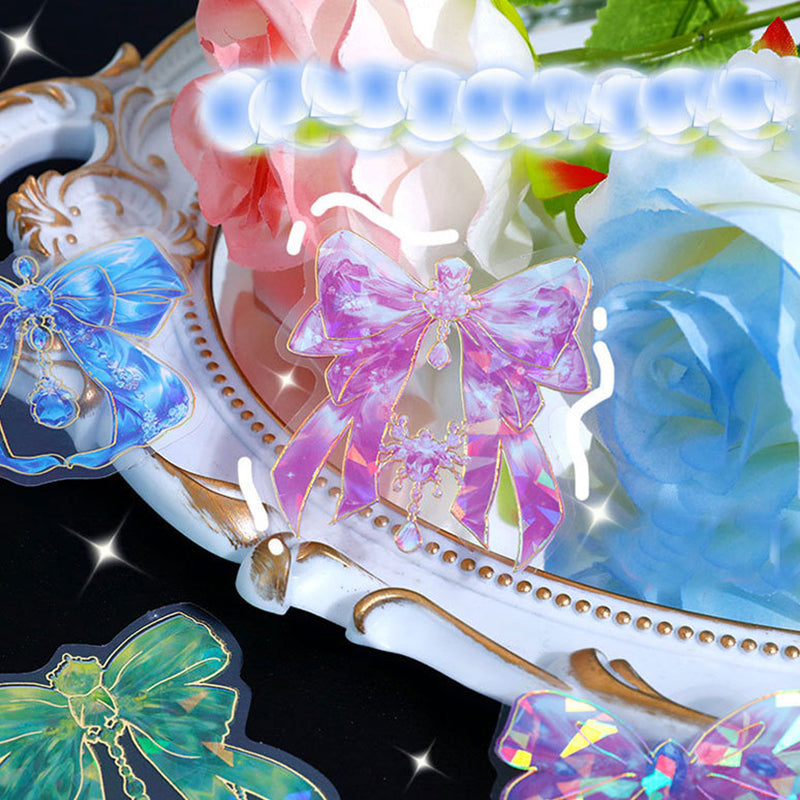 3D Colorful Hot Stamping Butterfly Ribbon Stickers,Stickers