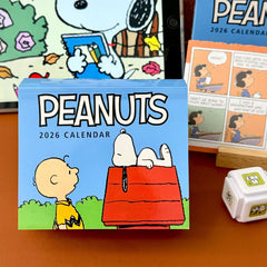Snoopy 2026 Comic Tear-Off Desk Calendar 🐶📅 | Cute Aesthetic Desktop Decor