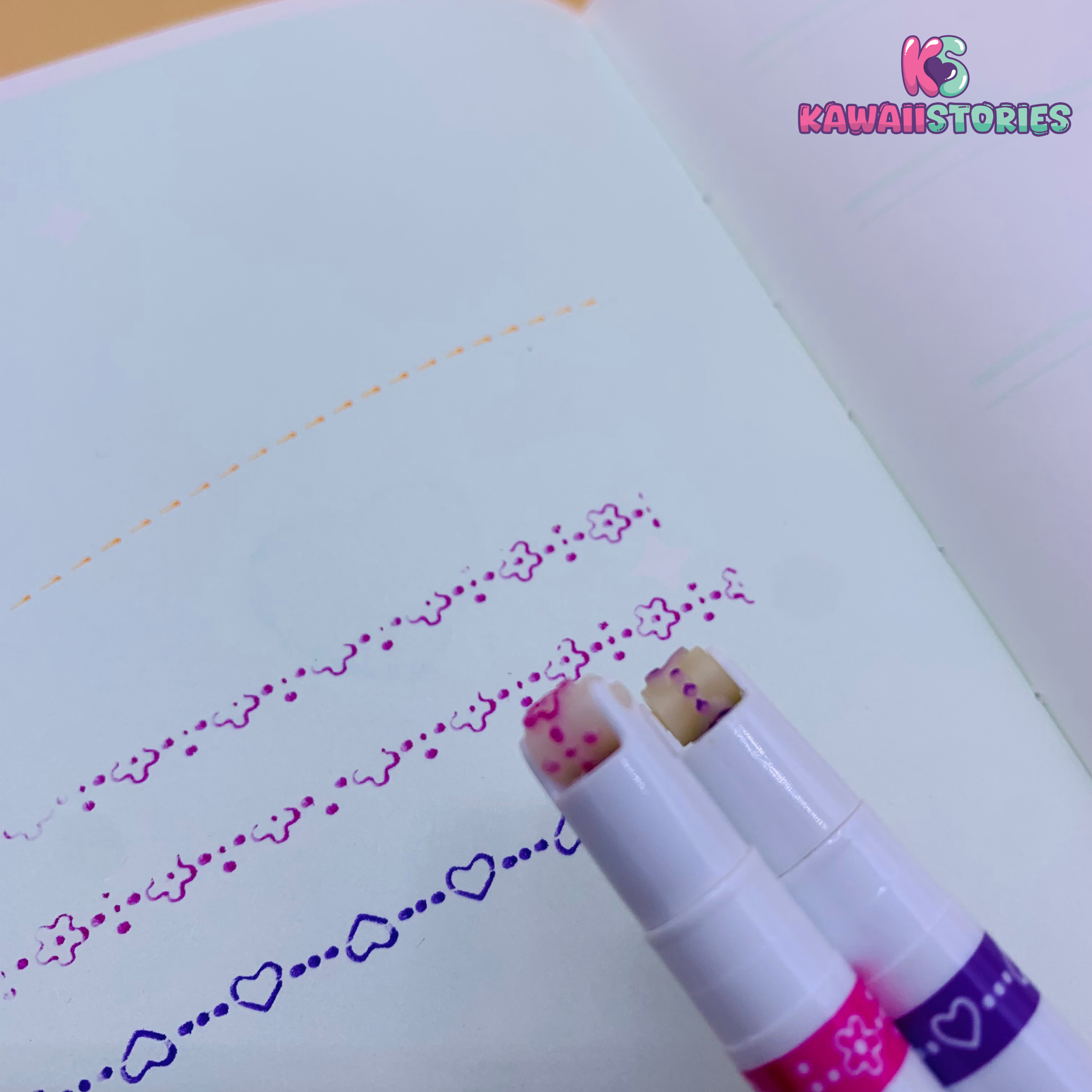 Kawaii Curved Line Pattern Shaped Highlighter