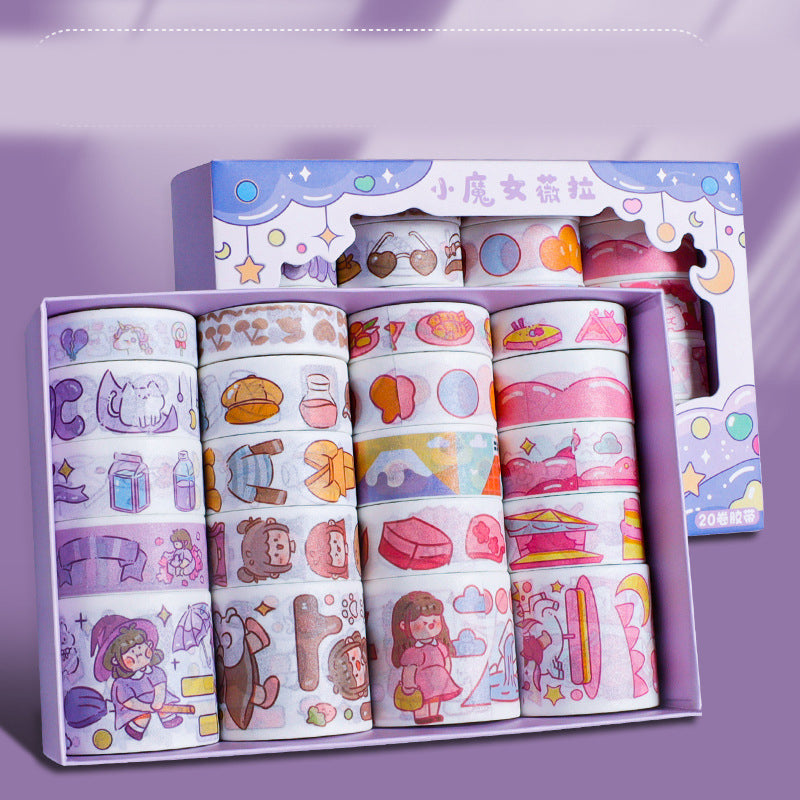 Purple Cute Stickers Washi Tape - 20 Rolls, Washi Tapes