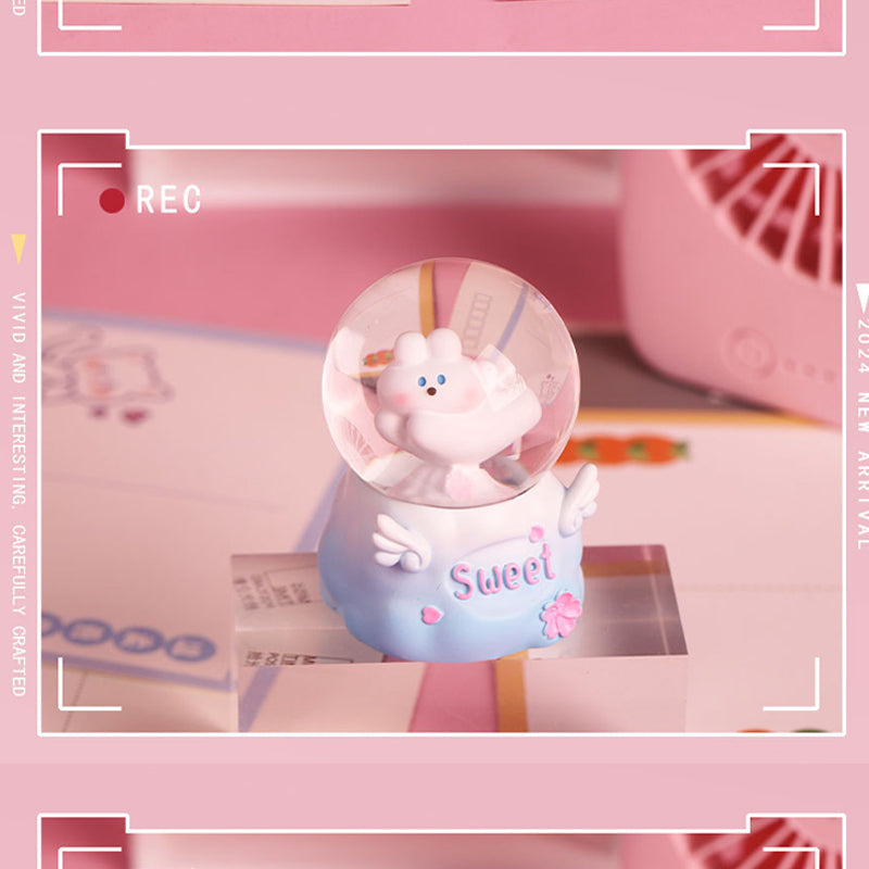 Luminous Resin Capybara Crystal Ball Blind Box Decor,Kawaii Table Décor and Accessories