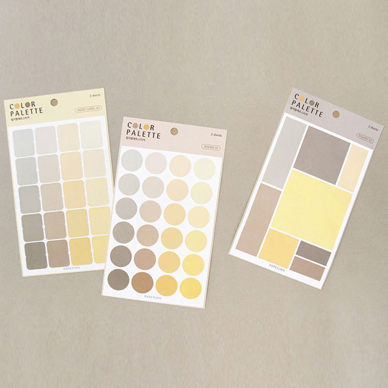 Cute Color Palette Gradient Index Stickers, Bookmarks