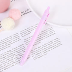💜 Macaron Color Click 0.5mm Gel Pen –  Black Ink Smooth Writing Pen for School & Office