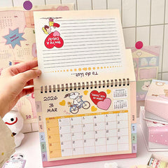 🌸 2026 Peanuts Desk Calendar — Aesthetic Cute Desktop Planner