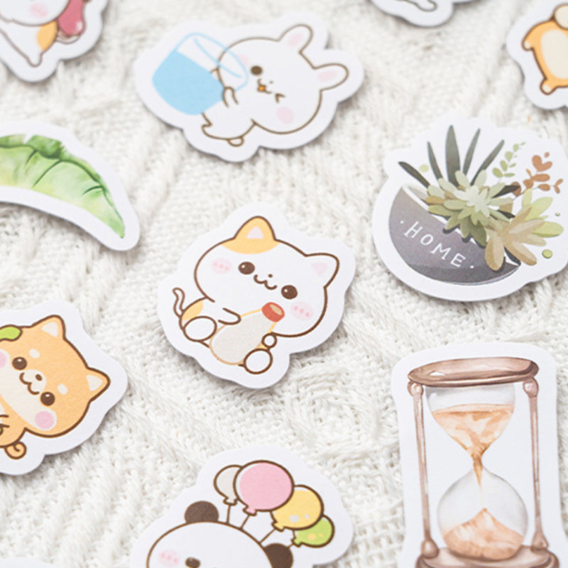 Kawaii Gift Giving Die Cut Stickers - Box of 45 Stickers,Stickers
