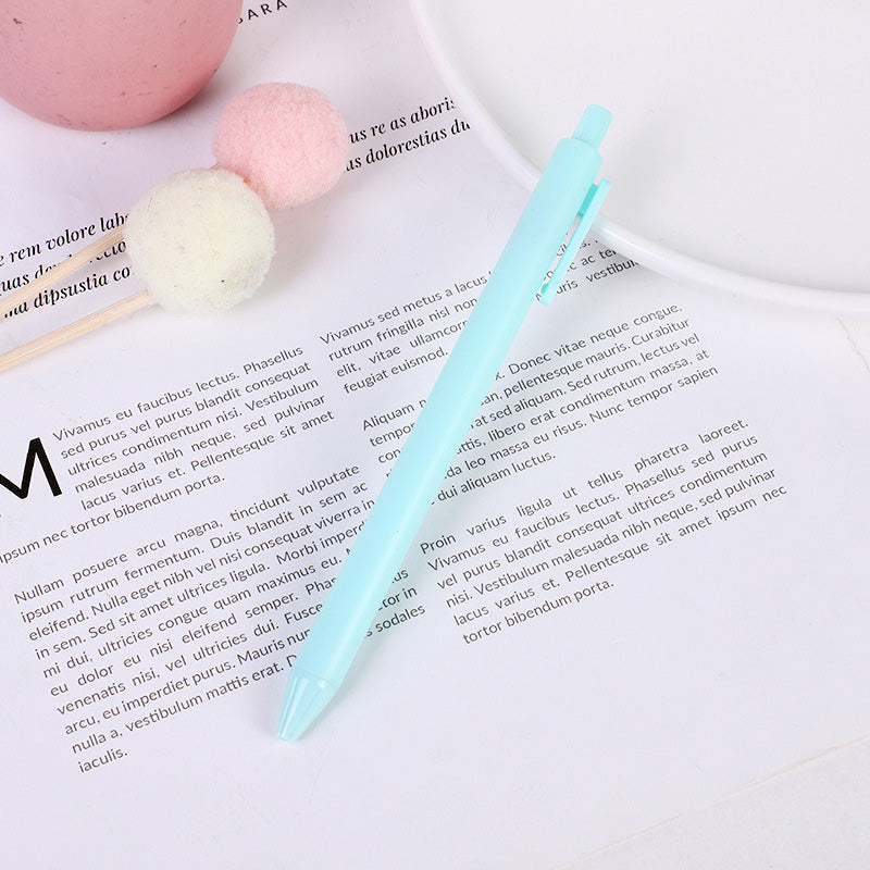 💜 Macaron Color Click 0.5mm Gel Pen –  Black Ink Smooth Writing Pen for School & Office