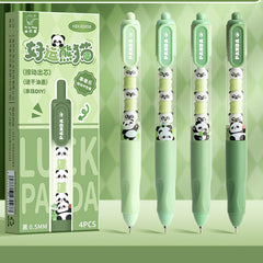 Cute Beaded Gel Pens - 0.5mm Black Ink, Quick-Dry 4-Piece Set