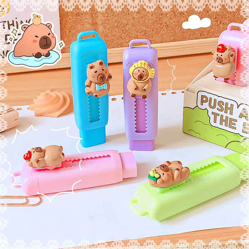 Capybara Retractable Eraser