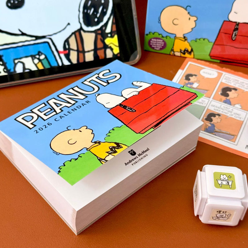 Snoopy 2026 Comic Tear-Off Desk Calendar 🐶📅 | Cute Aesthetic Desktop Decor
