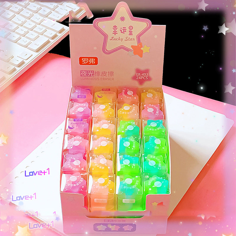 Lucky Star Luminous Eraser