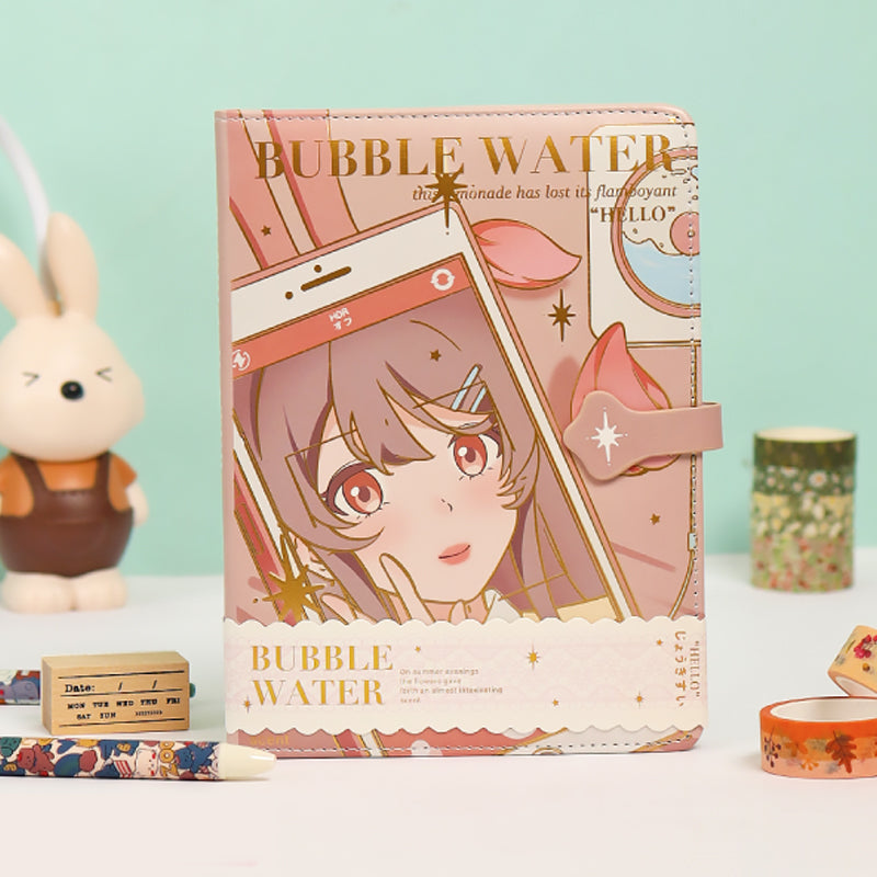 Kawaii Cute Girl Illustrated B6 Notebook, Kawai Notebooks