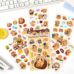 Cute Animal PET Stickers – Kawaii Transparent Journal Stickers