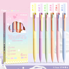Pastel Colored Gel Pens with Smooth Ink - 6 Pack