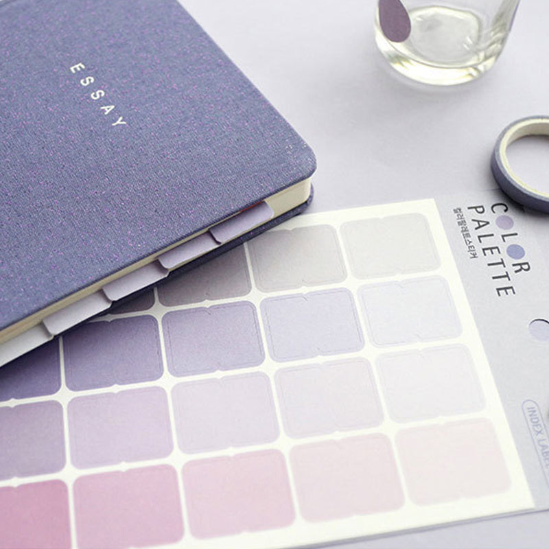 Cute Color Palette Gradient Index Stickers, Bookmarks