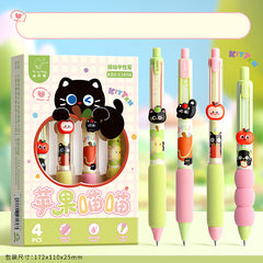 Kawaii Cat Gel Pen with Quick-Dry Black Ink