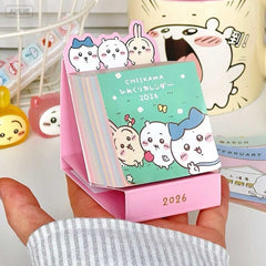 Kawaii 2026 Chikawa Mini Tear-Off Desk Calendar Gift 💕📅🐰