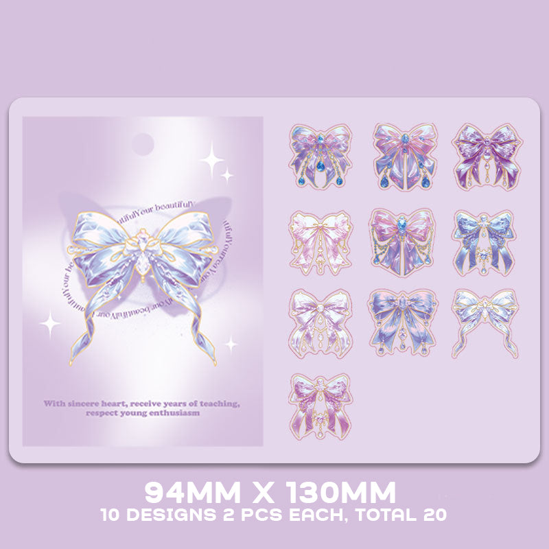 3D Colorful Hot Stamping Butterfly Ribbon Stickers,Stickers