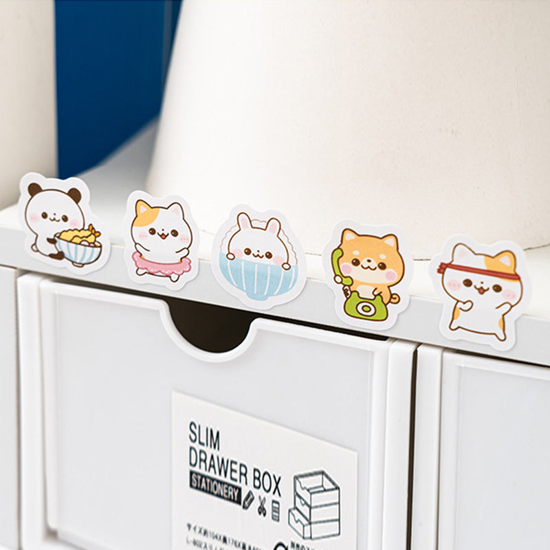 Kawaii Gift Giving Die Cut Stickers - Box of 45 Stickers,Stickers
