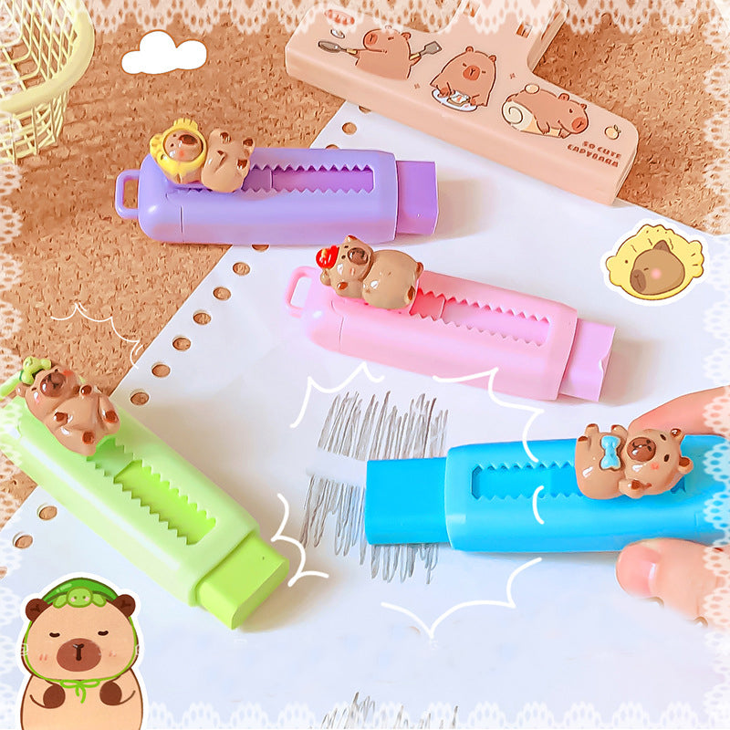 Capybara Retractable Eraser