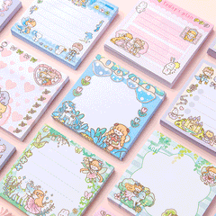 Kawaii Cartoon Girl Sticky Notes,Sticky Notes